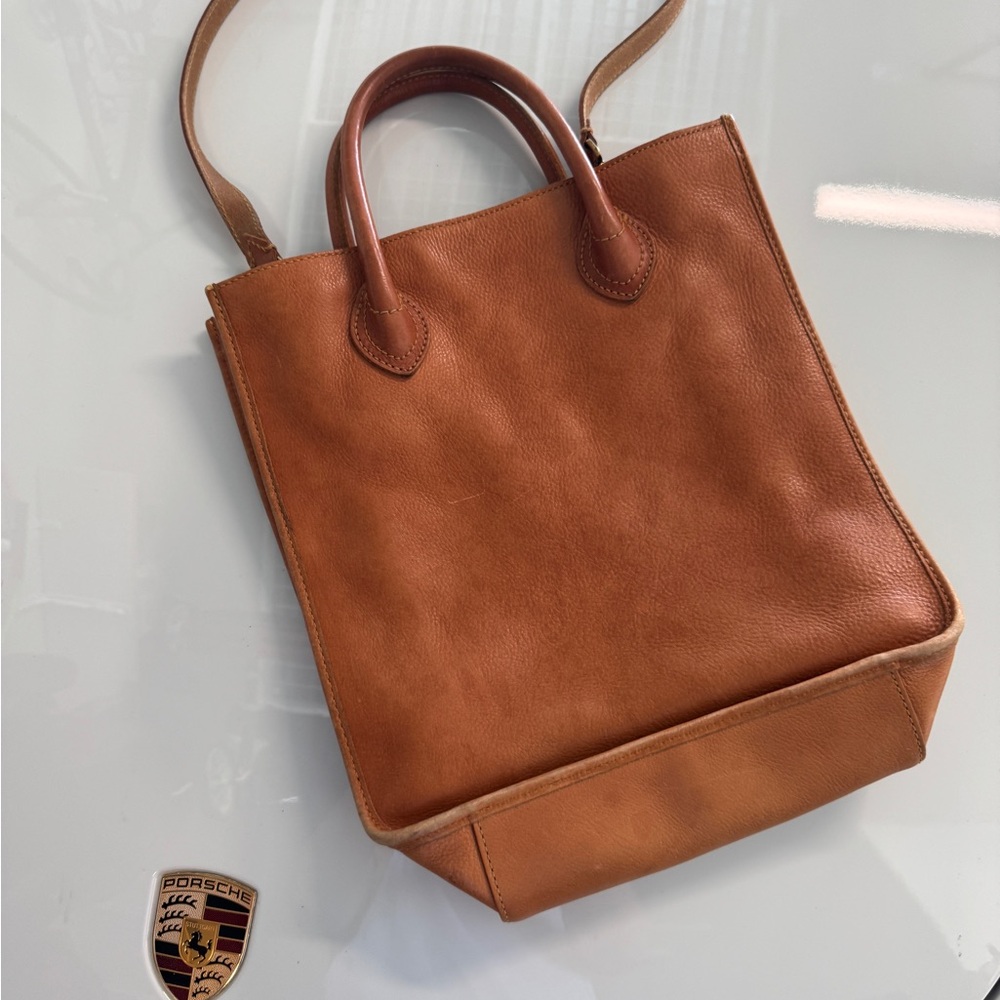 Madewell Shoulder Bag Tote Leather Cognac